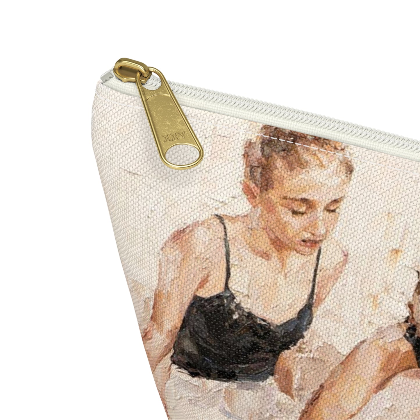 Ballet Cosmetic Pouch w T-bottom, Accessory Pouch - Ballerina Sisters Oil Painting