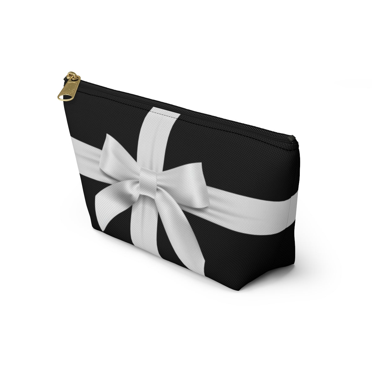 Little Black Box Cosmetic Pouch w T-bottom, Accessory Pouch