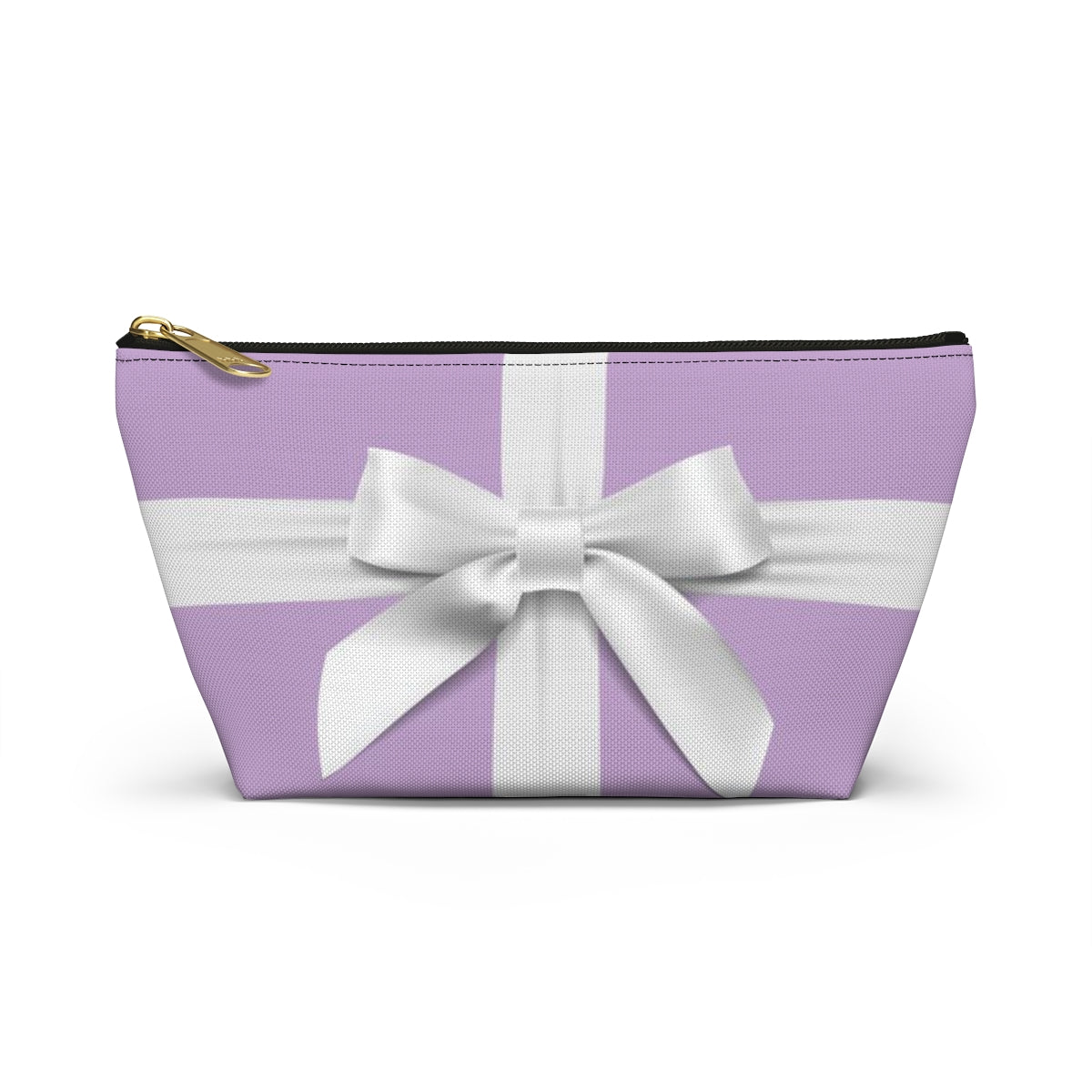 Little Lavender Box Cosmetic Pouch w T-bottom, Accessory Pouch