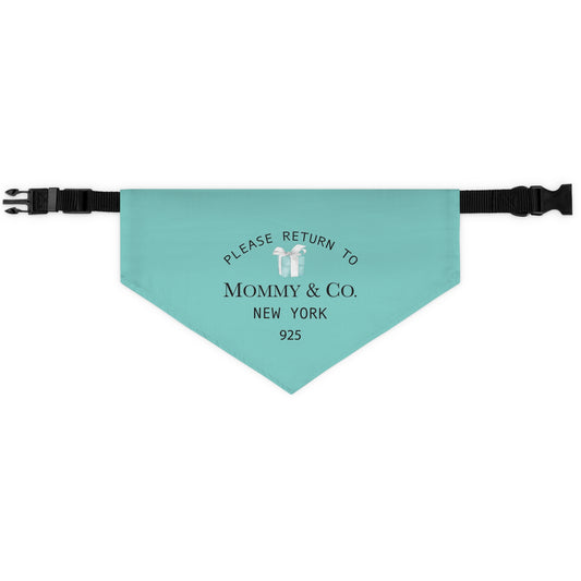 Personalized Little Blue Box Dog Bandana Collar - Please Return to Mommy and Co Pet Collar