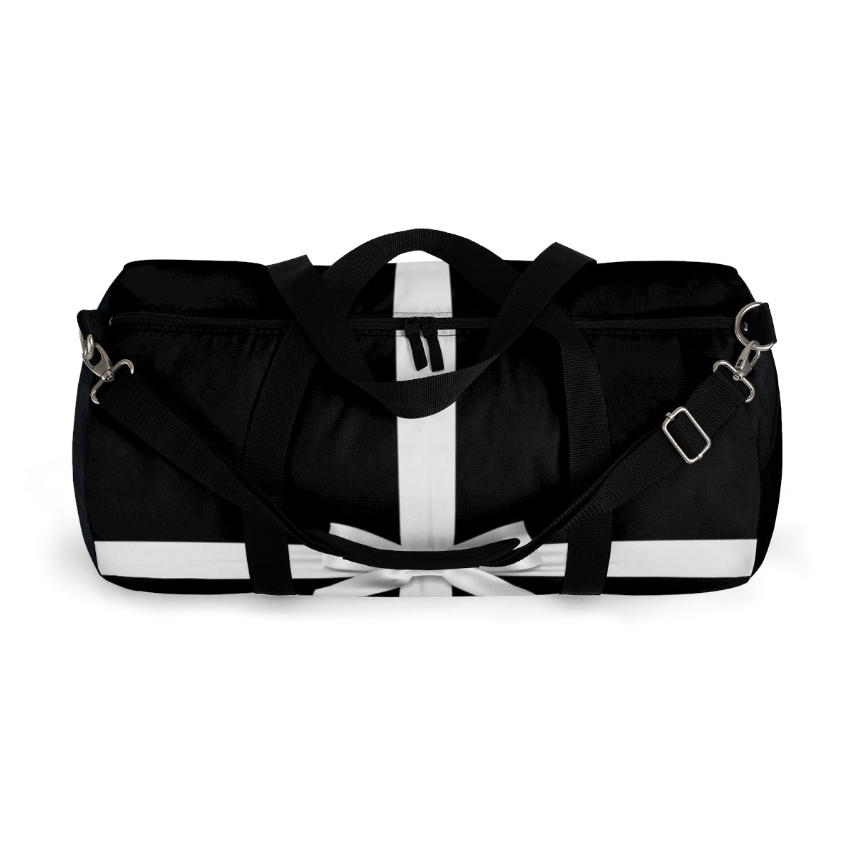 Personalized Little Black Box Duffel Bag - White Bow