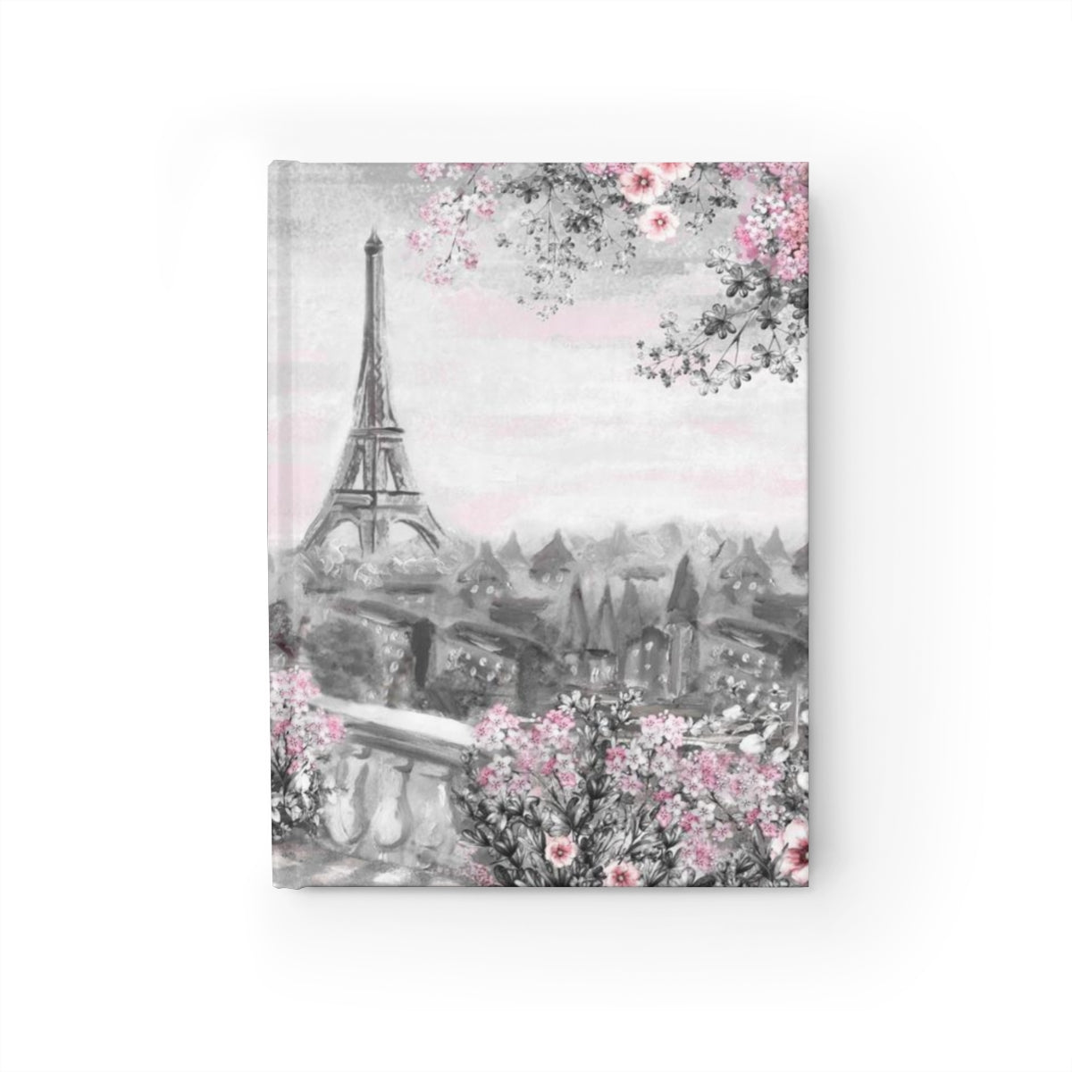 Personalized Eiffel Tower Journal - Pink Paris Rose