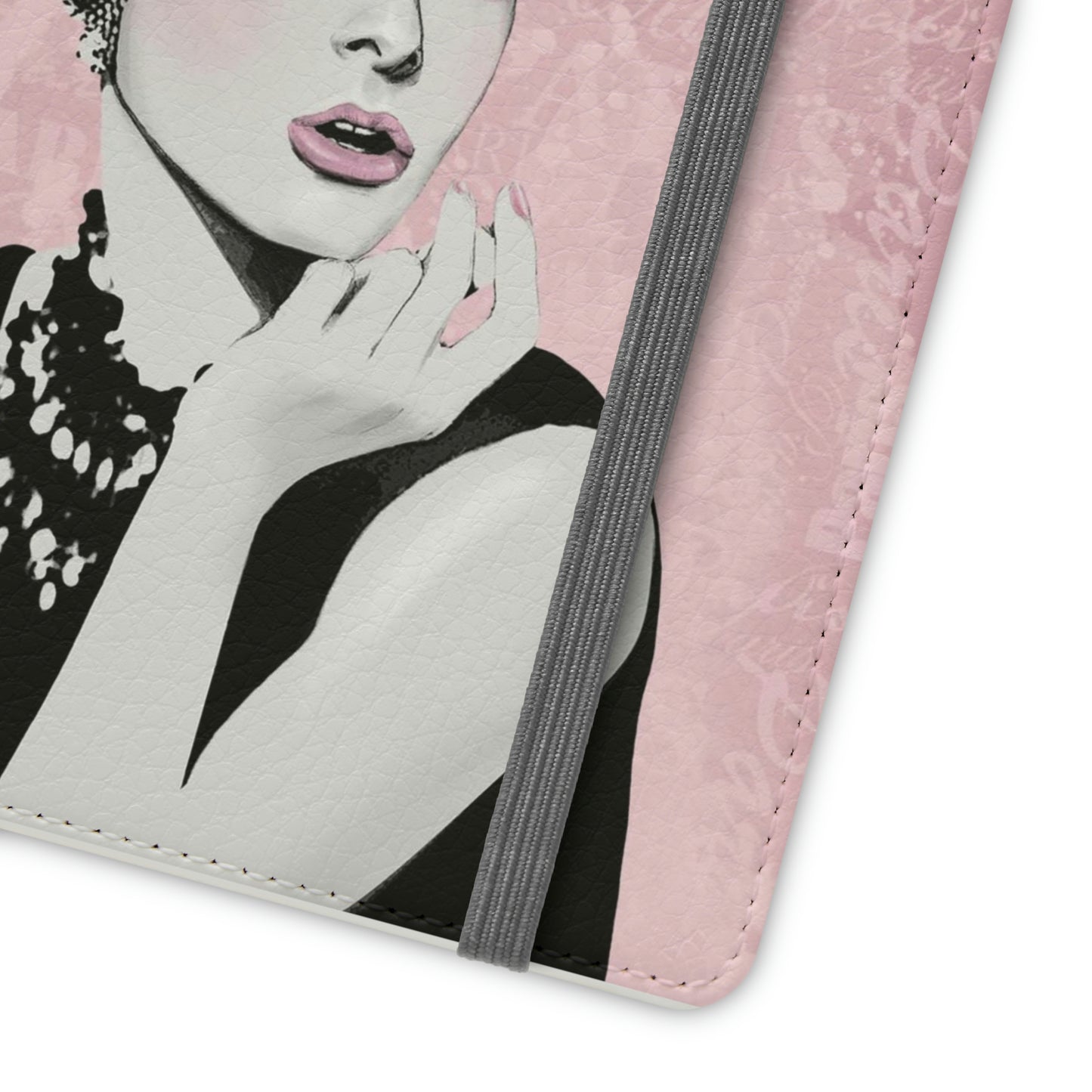 Audrey Hepburn Phone Case, Pink Paris Folio Phone Case, Paris is Always a Good Idea Smart Phone Folding Case