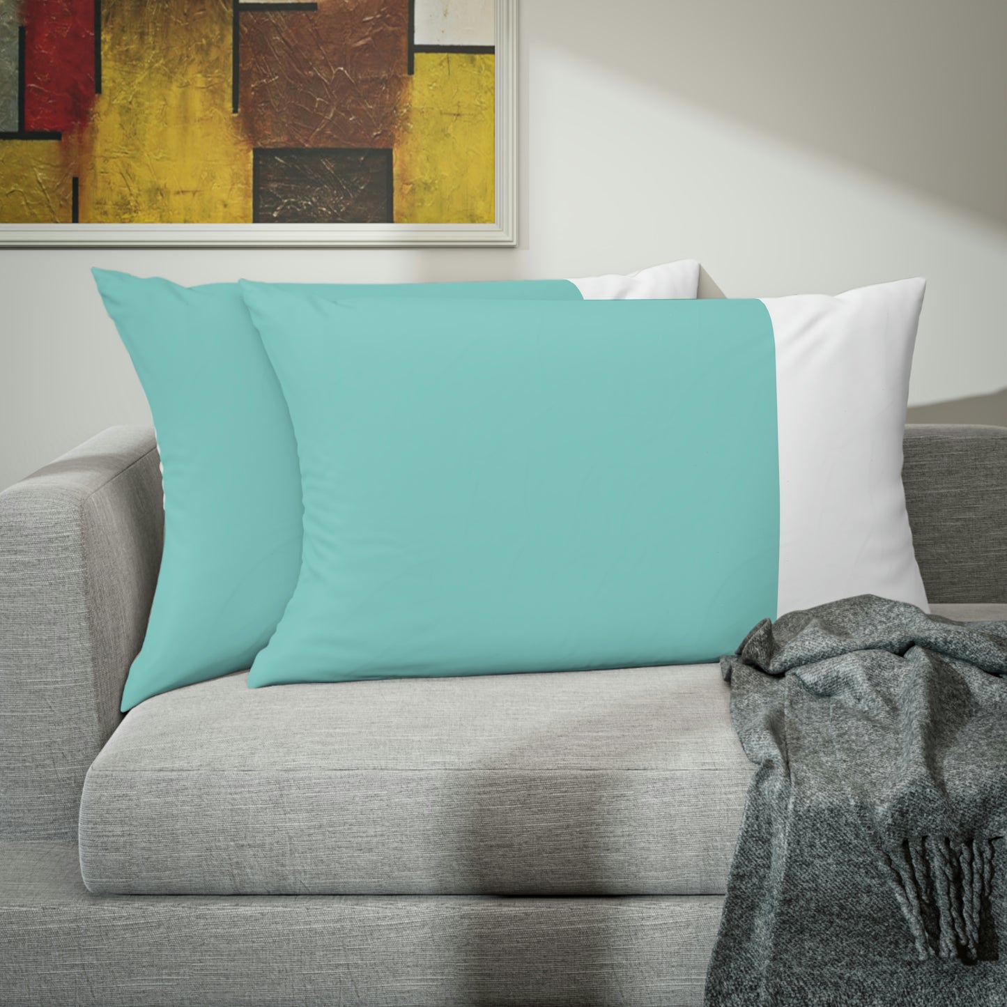 Personalized Color Block Pillow Sham - Custom Designed Pillow Shams - Personalized Pillow Shams - Name & Co. Bed Pillows