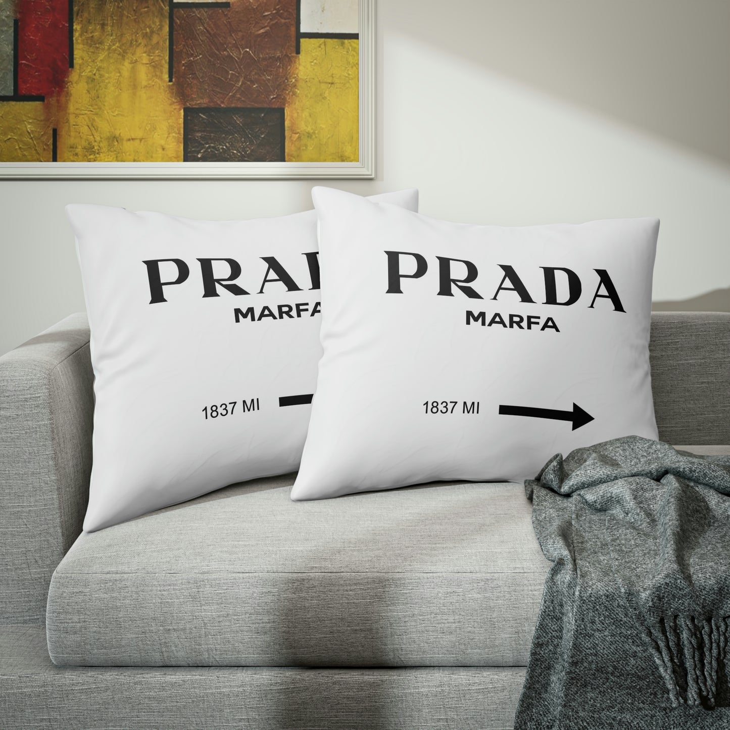 Gossip Girl 1837 MILES to MARFA White Pillow Sham - Custom Designed Pillow Sham - Personalized Pillow Sham - Bed Pillow Covers