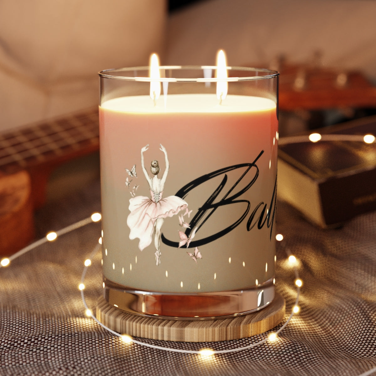 Personalized Ballet Scented Candle - Full Glass, 11oz - Pirouette