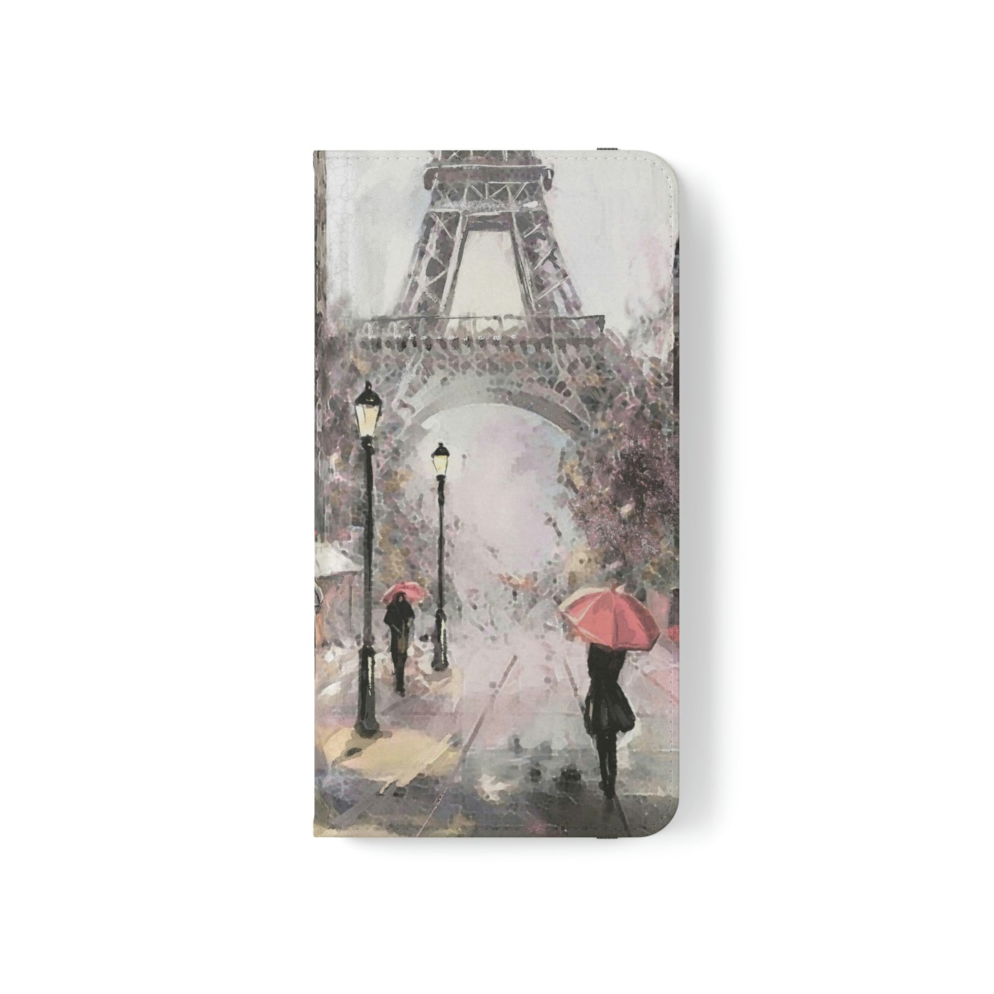 Personalized Eiffel Tower Paris Painting Phone Case, Folio Phone Case, Paris France Smart Phone Folding Case