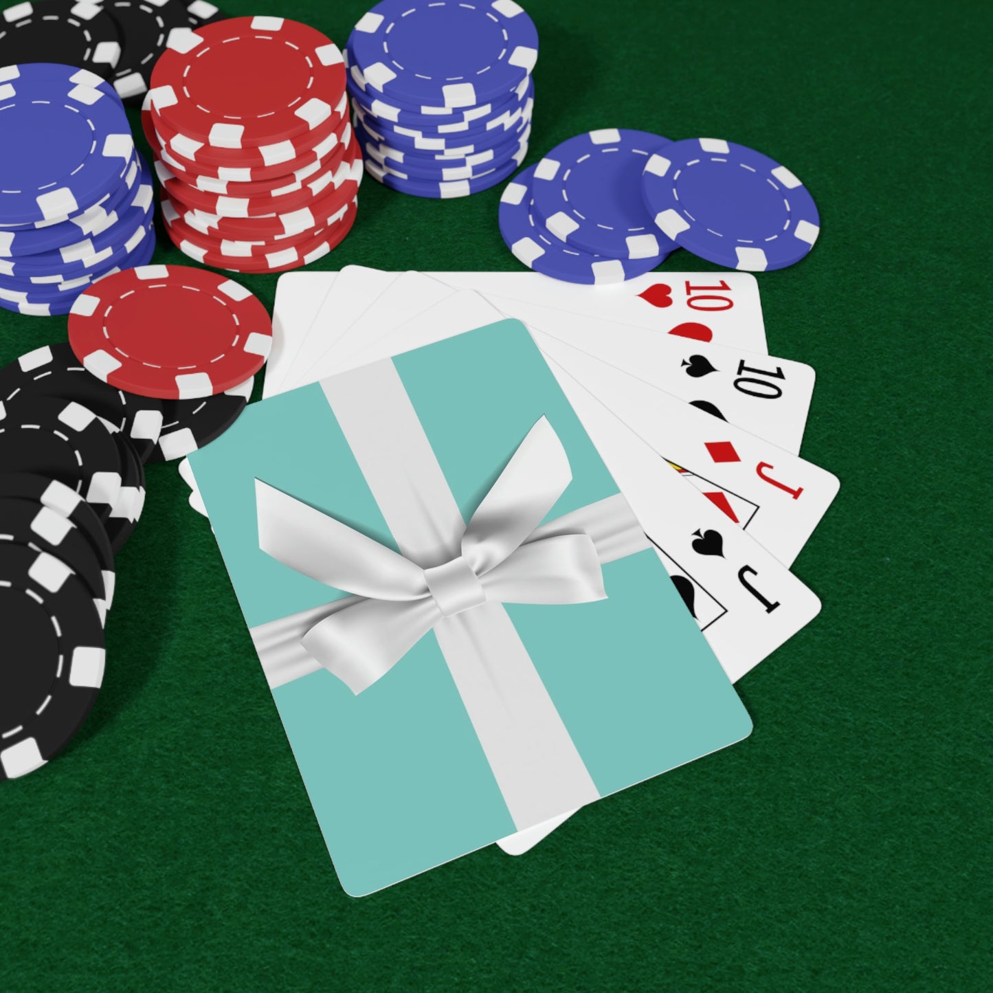 Personalized Little Blue Box Poker Cards - Robin Egg Blue Playing Cards - Breakfast at Tiffany Inspired - Your Name & Co.