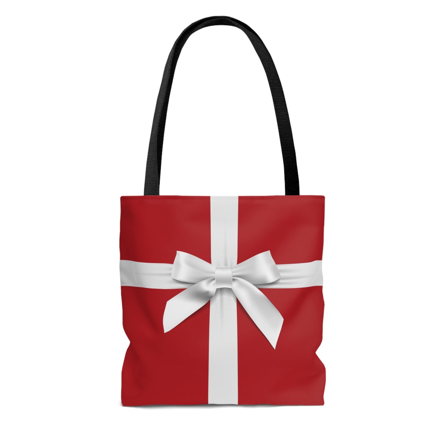 Little Red Box Square Christmas Tote Bag, Holiday Tote - Christmas & Co.