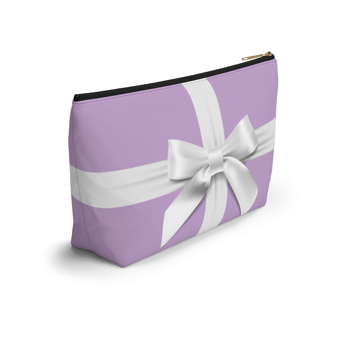 Little Lavender Box Cosmetic Pouch w T-bottom, Accessory Pouch