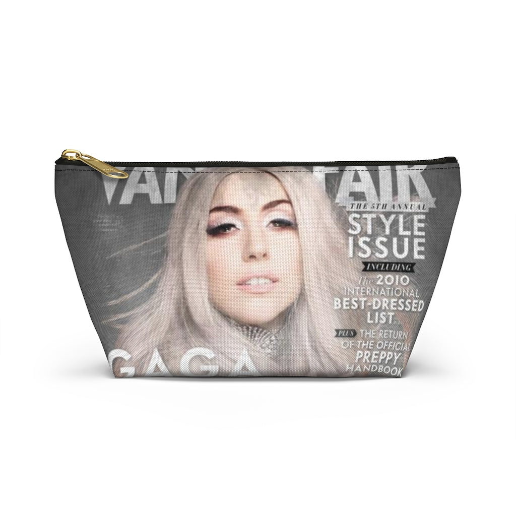 Lady Gaga Cosmetic Pouch w T-bottom, Accessory Pouch, Vanity Fair