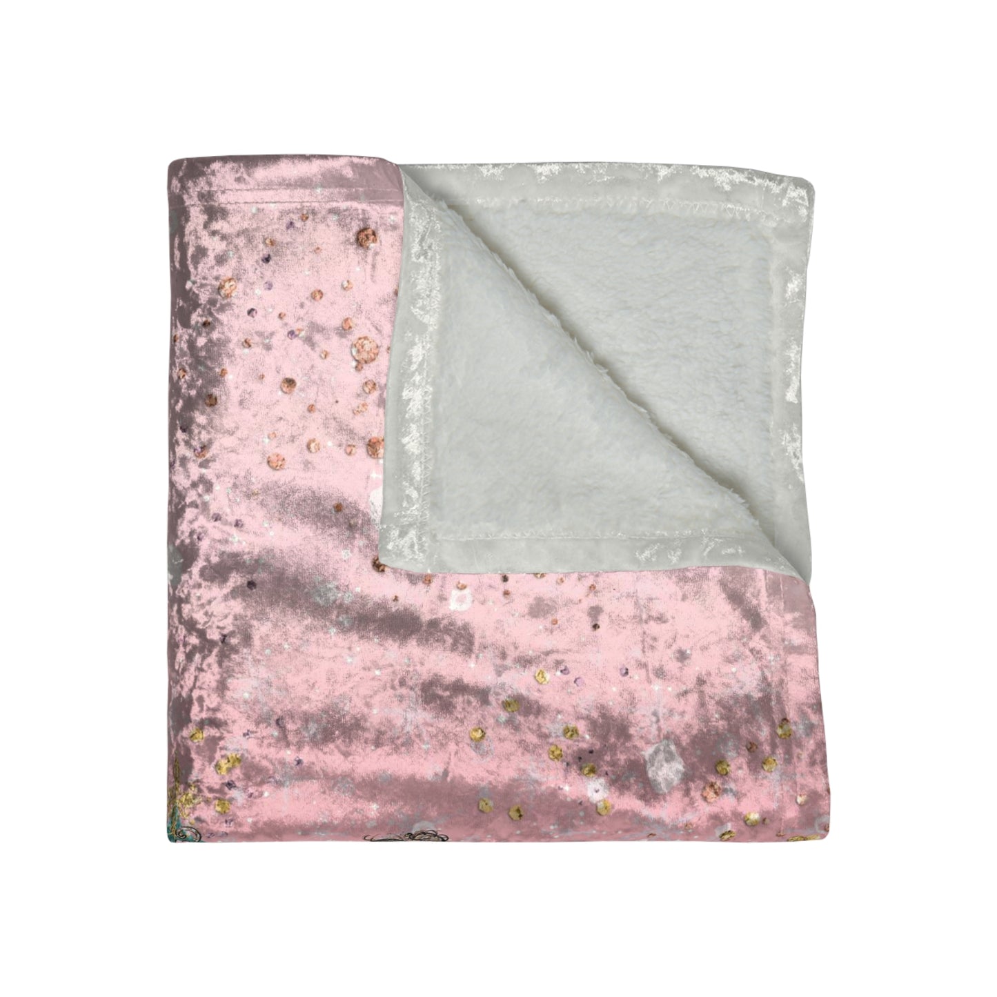 Personalized Pink Nutcracker Ballet Blanket, Crushed Velvet Blanket, Pink Nutcracker Ballet Christmas Blanket