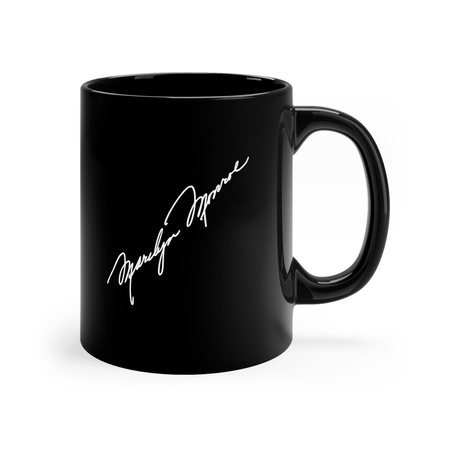 Marilyn Monroe FAKE Mugshot Mug -  11oz Black - Marilyn Monroe Autograph Mug