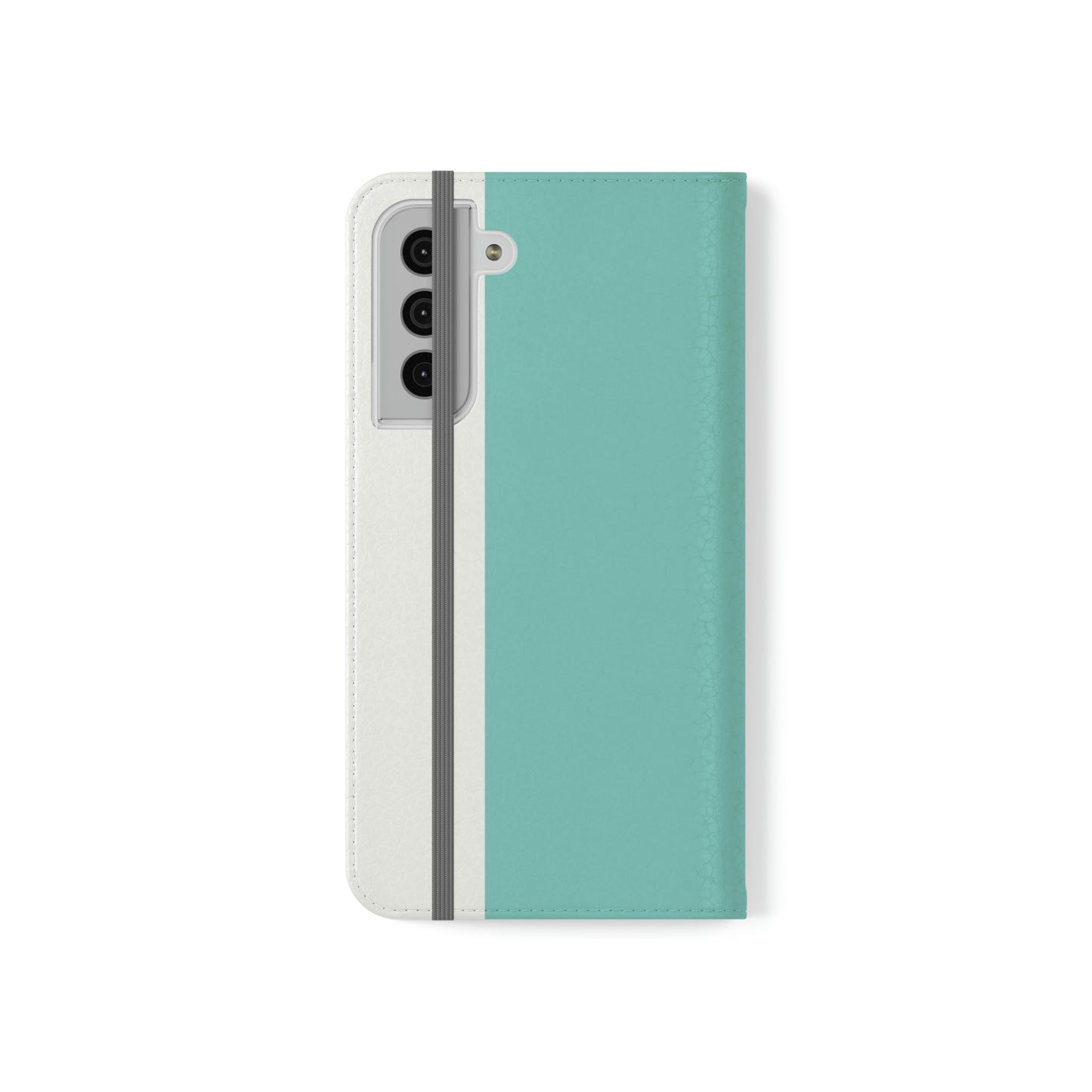 East West Color Block Phone Case, Blue Green Folio Phone Case, Breakfast at Tiffany Inspired Smart Phone Folding Case