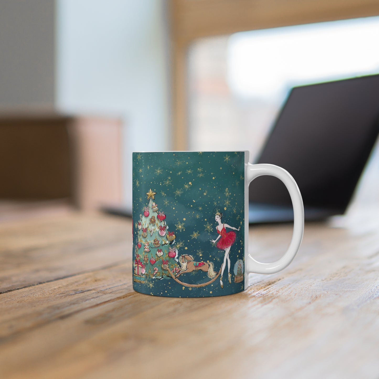 Personalized Nutcracker Mug 11oz - Emerald Green Nutcracker Ballet Mug