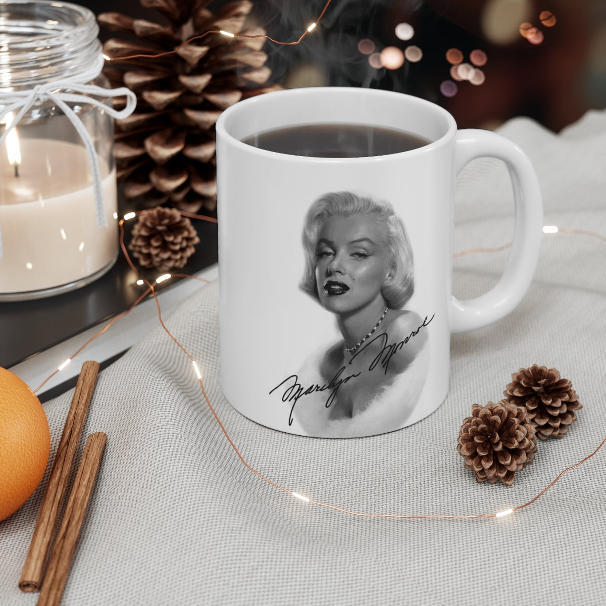 Marilyn Monroe Mug Mug 11oz - Autograph White