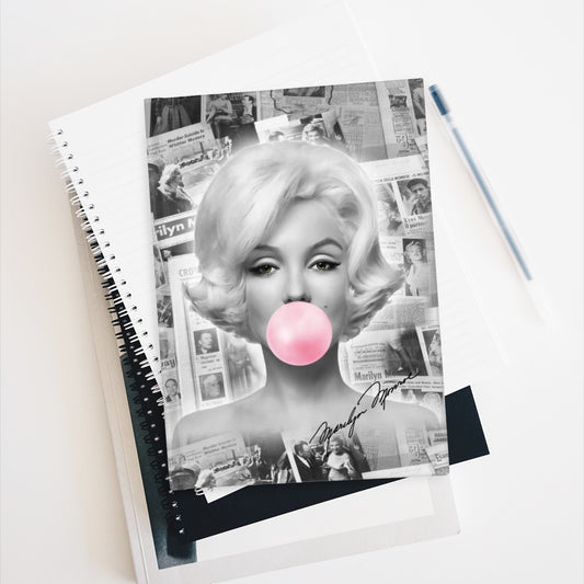 Marilyn Monroe Journal - Marilyn Bubblegum Pink International News Bag