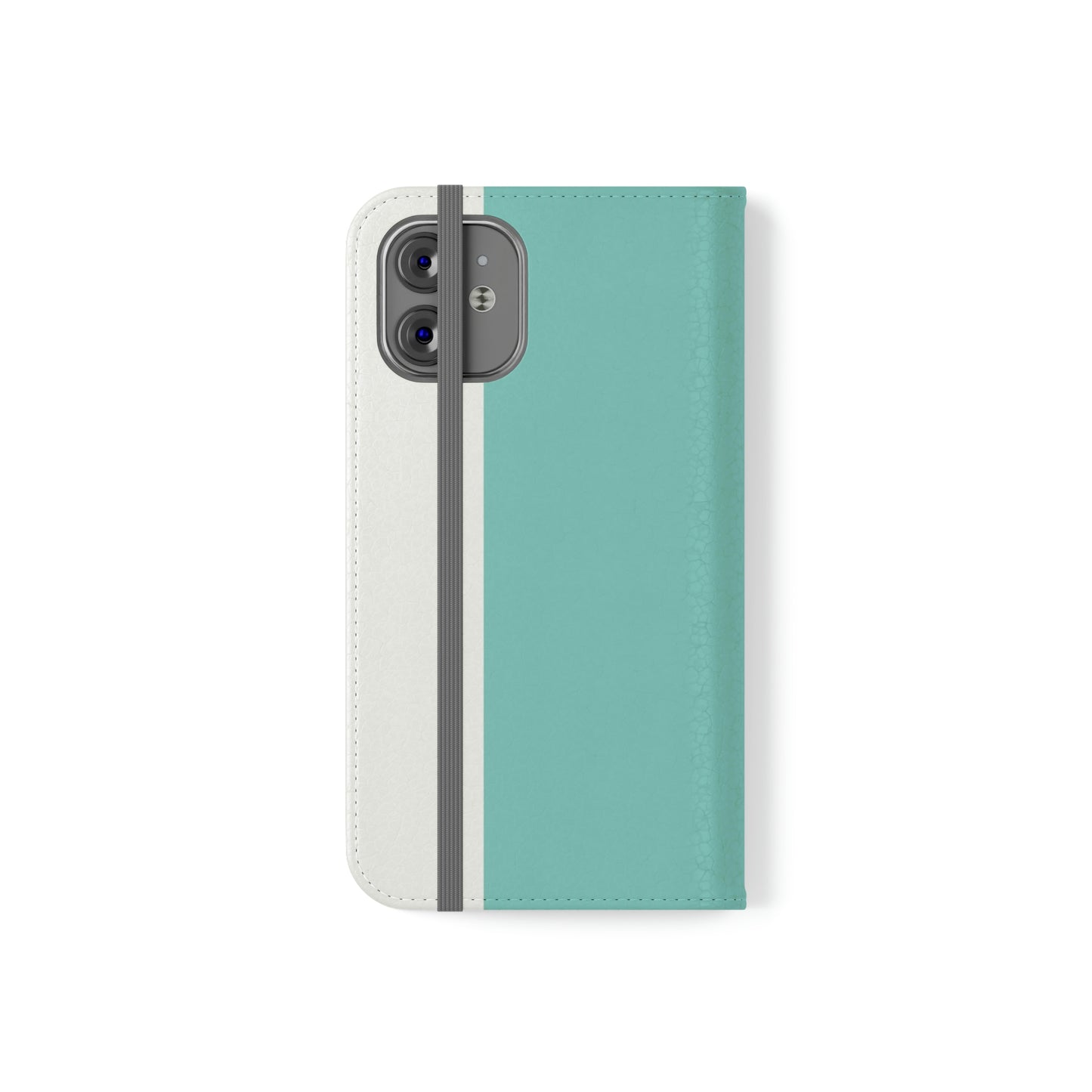 East West Color Block Phone Case, Blue Green Folio Phone Case, Breakfast at Tiffany Inspired Smart Phone Folding Case