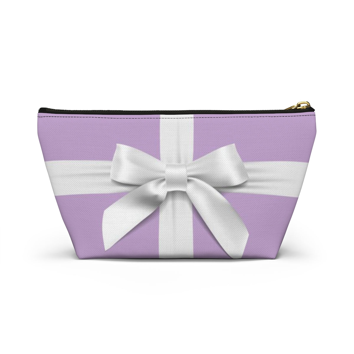 Little Lavender Box Cosmetic Pouch w T-bottom, Accessory Pouch