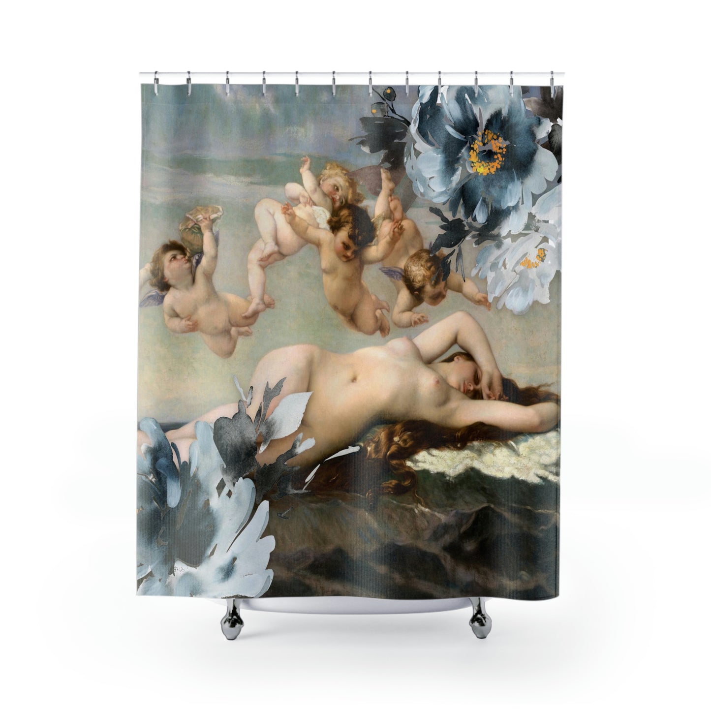 Venus Flower Shower Curtain - Fashion Shower Curtain - Floral Venus Painting Bath Curtain