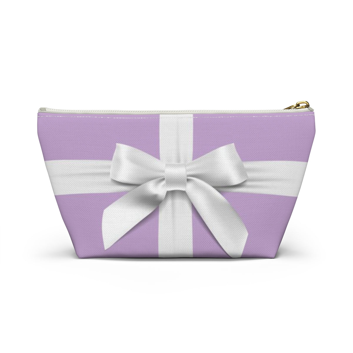 Little Lavender Box Cosmetic Pouch w T-bottom, Accessory Pouch