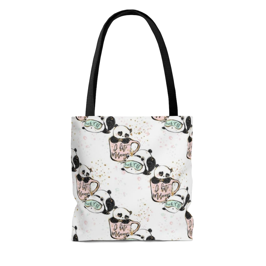 ADULT Not a Morning Panda Tote Bag