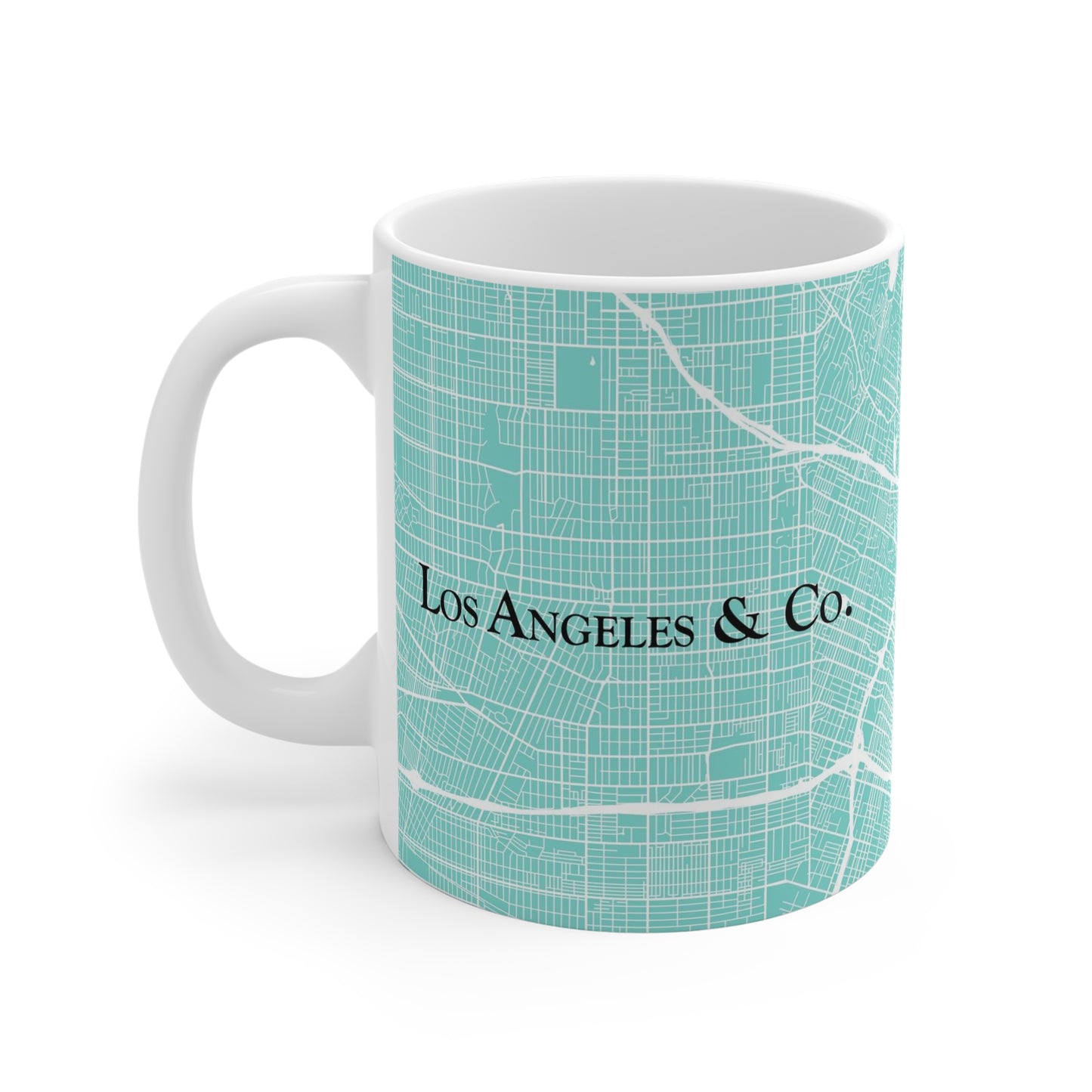 Personalized Los Angeles and Co Mug 11oz - Los Angeles California City Map Mug