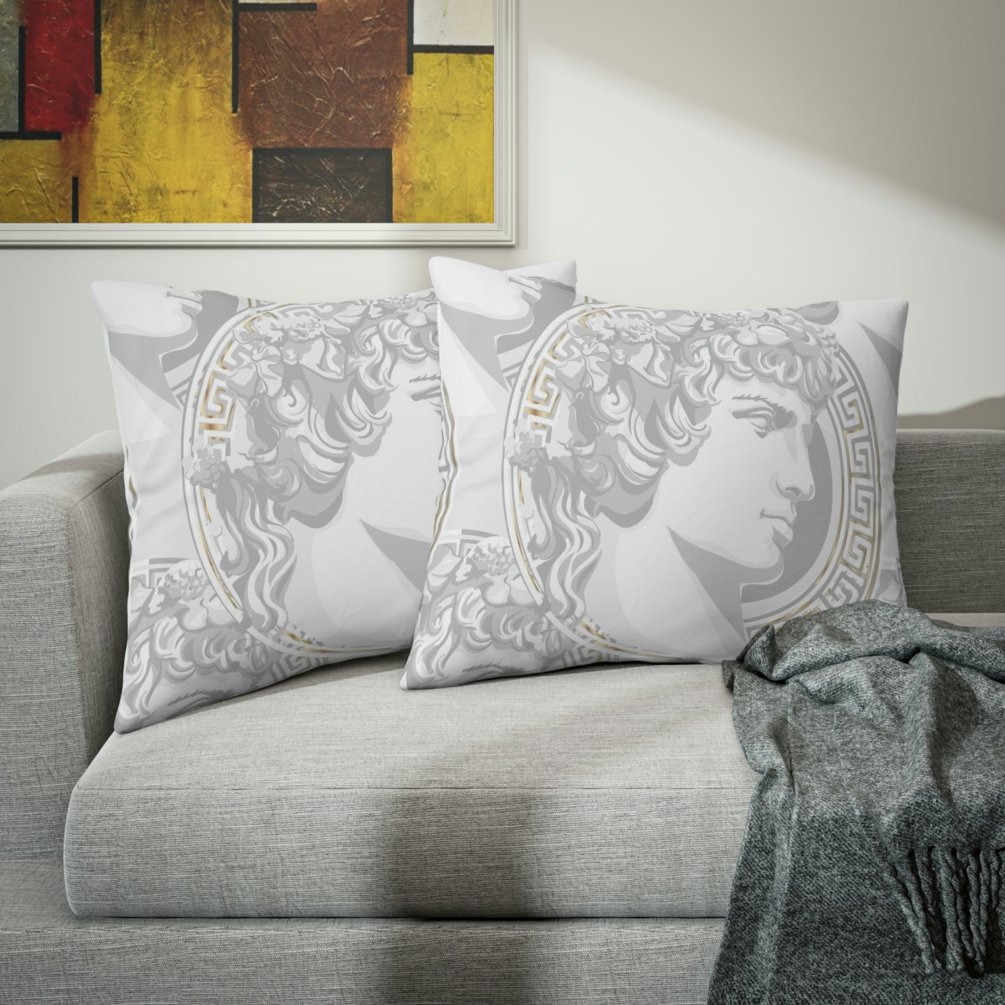 Greek God Antinous Pillow Sham - Custom Designed Roman Pillow Sham - Roman Empire Bed Pillow Covers