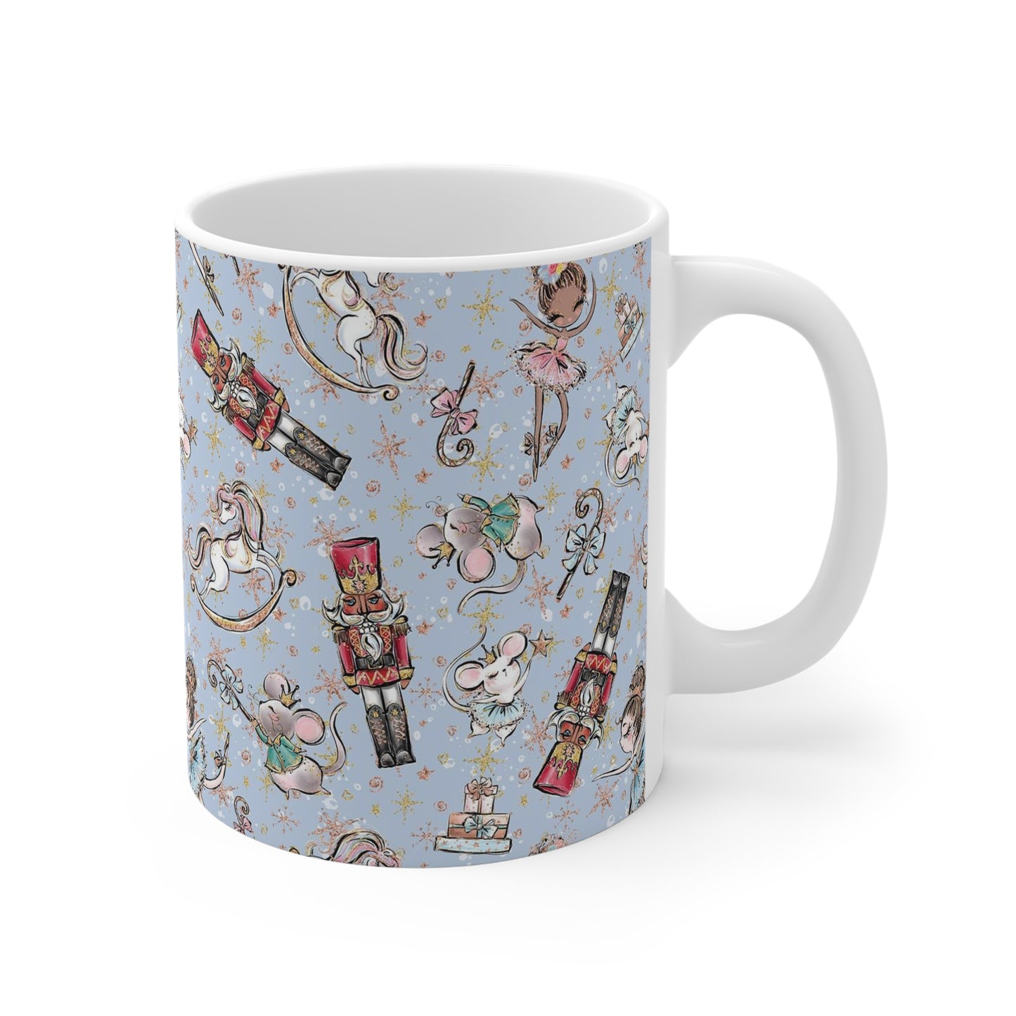 Personalized Nutcracker Mug 11oz - Powder Blue Nutcracker Ballet Mug