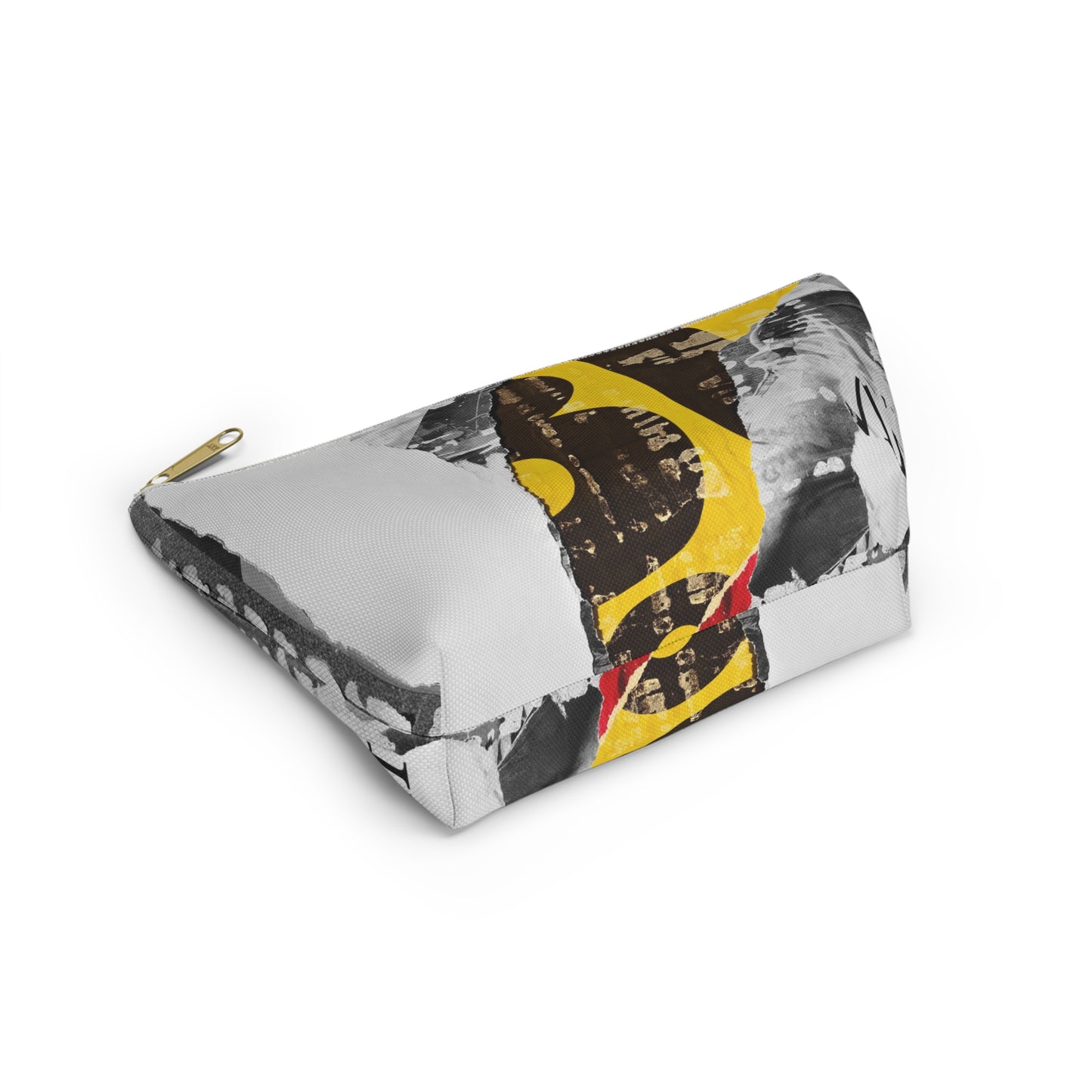 Urban Street Art Cosmetic Pouch w T-bottom, Accessory Pouch - Torn Poster Street Art Makeup Bag - BUS Bag 8