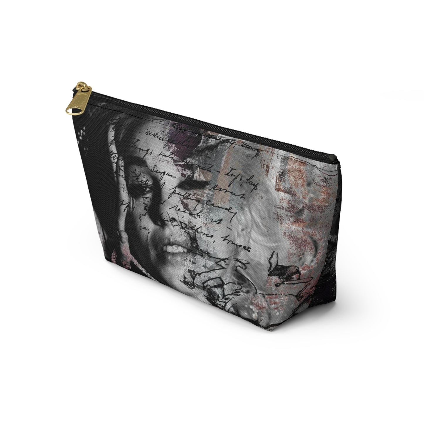 Lindsay Lohan Cosmetic Pouch w T-bottom, Accessory Pouch - Lindsay Lohan as Marilyn Monroe Abstract Makeup Bag