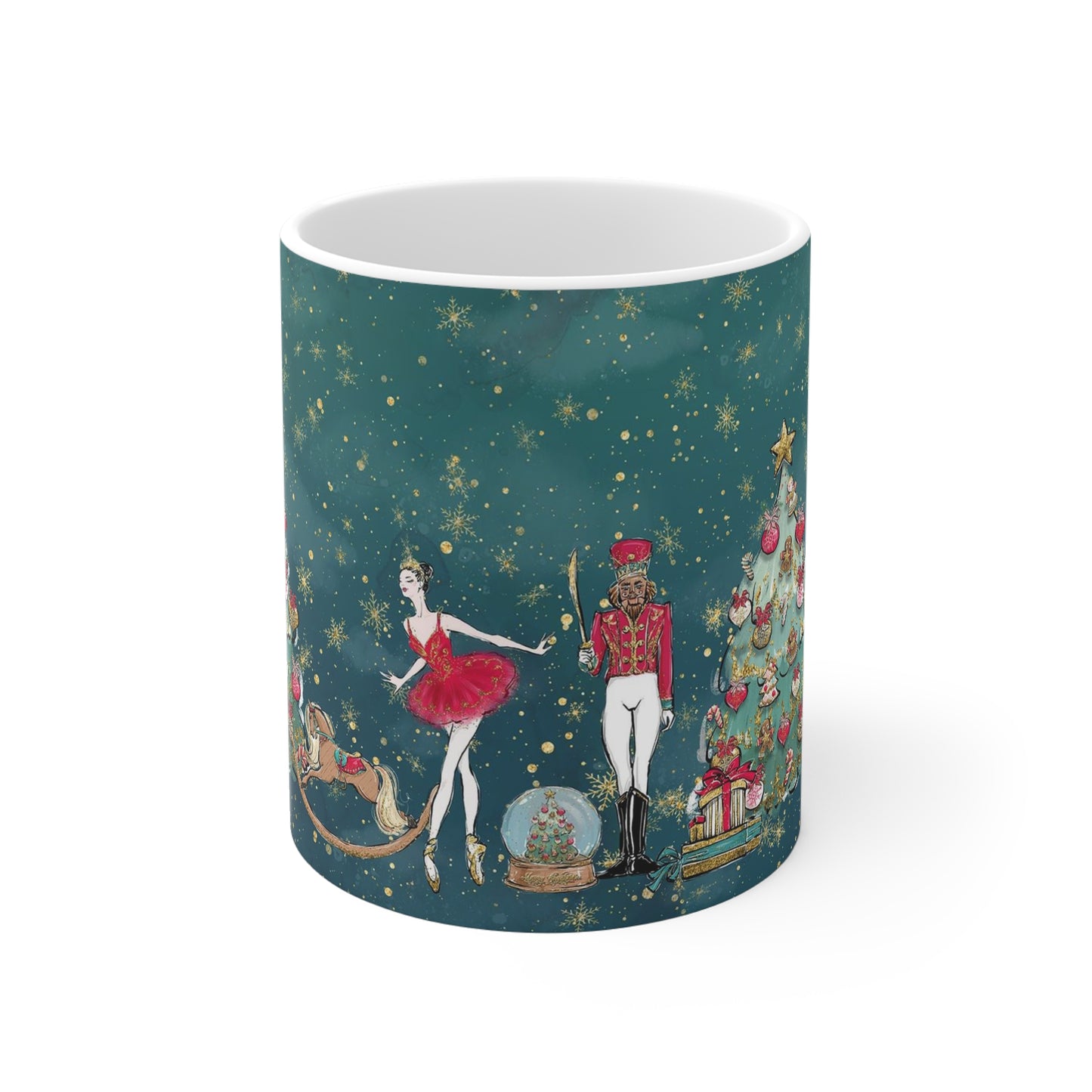 Personalized Nutcracker Mug 11oz - Emerald Green Nutcracker Ballet Mug