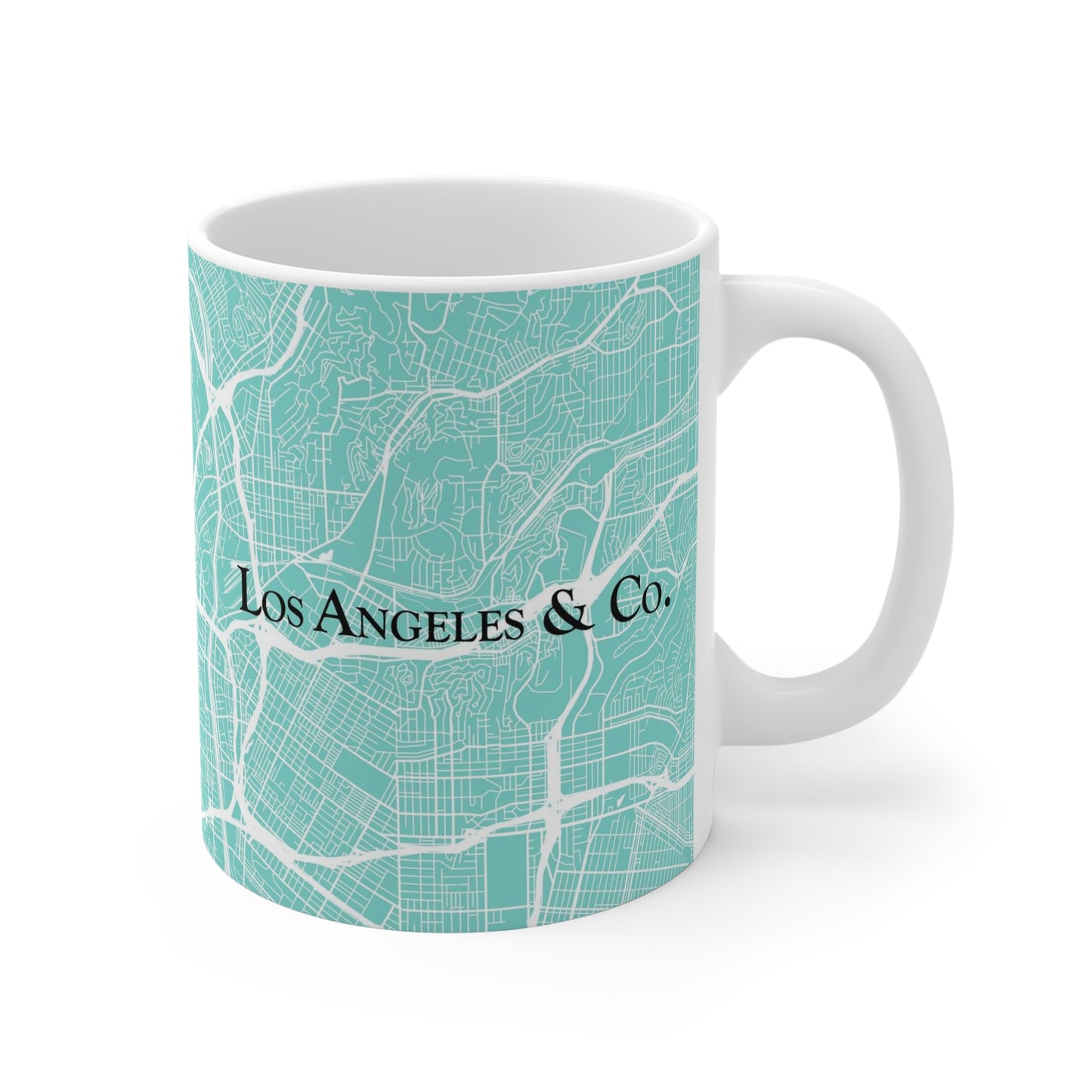 Personalized Los Angeles and Co Mug 11oz - Los Angeles California City Map Mug