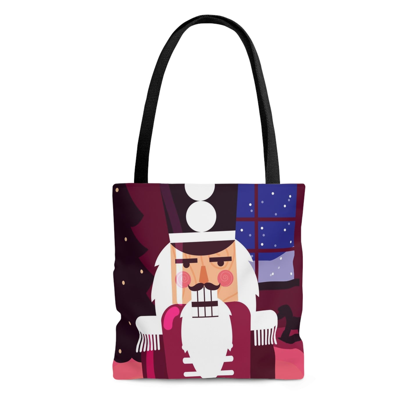 Nutcracker Ballet Canvas Tote Bag, Basic Square Tote - Retro Nutcracker Tote