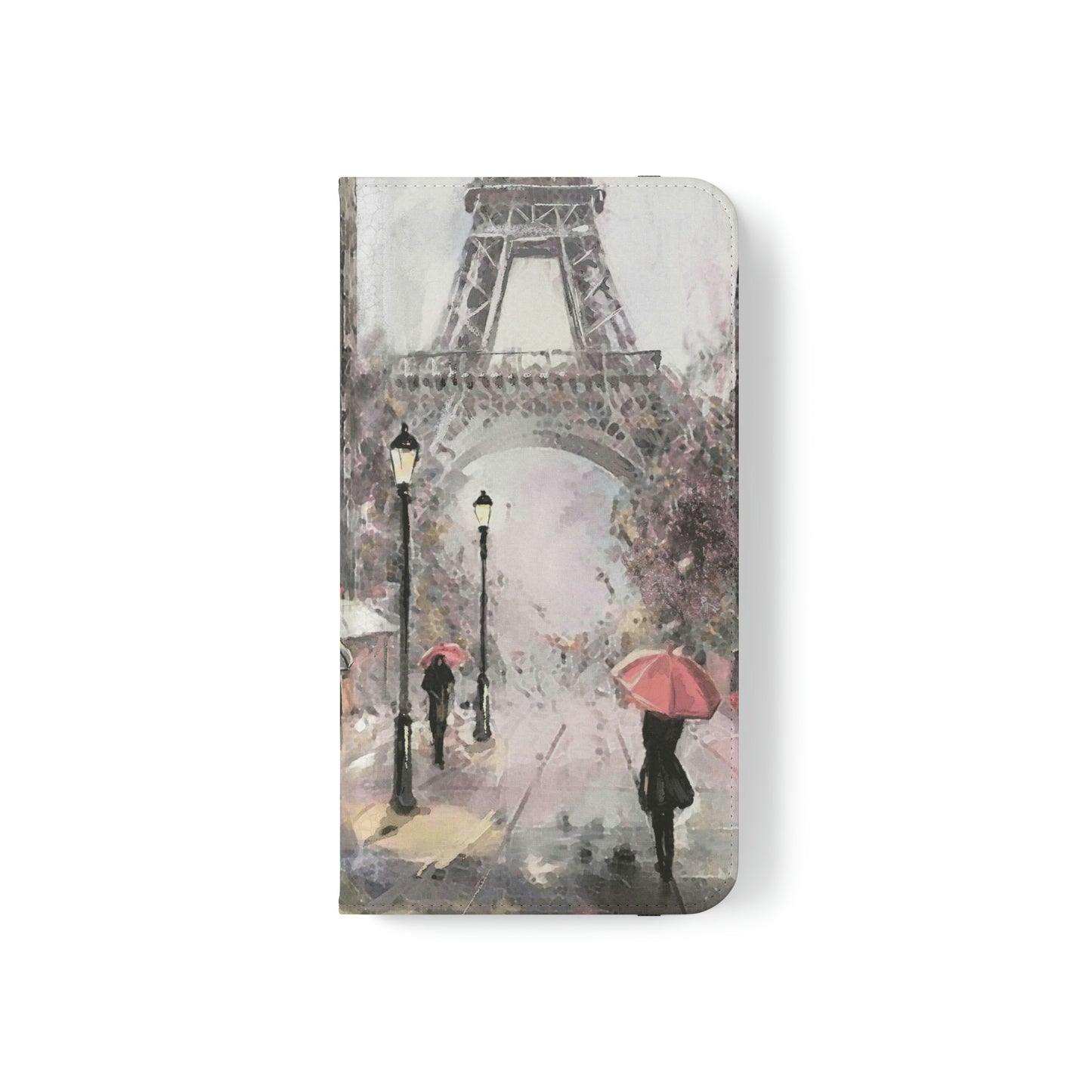 Personalized Eiffel Tower Paris Painting Phone Case, Folio Phone Case, Paris France Smart Phone Folding Case