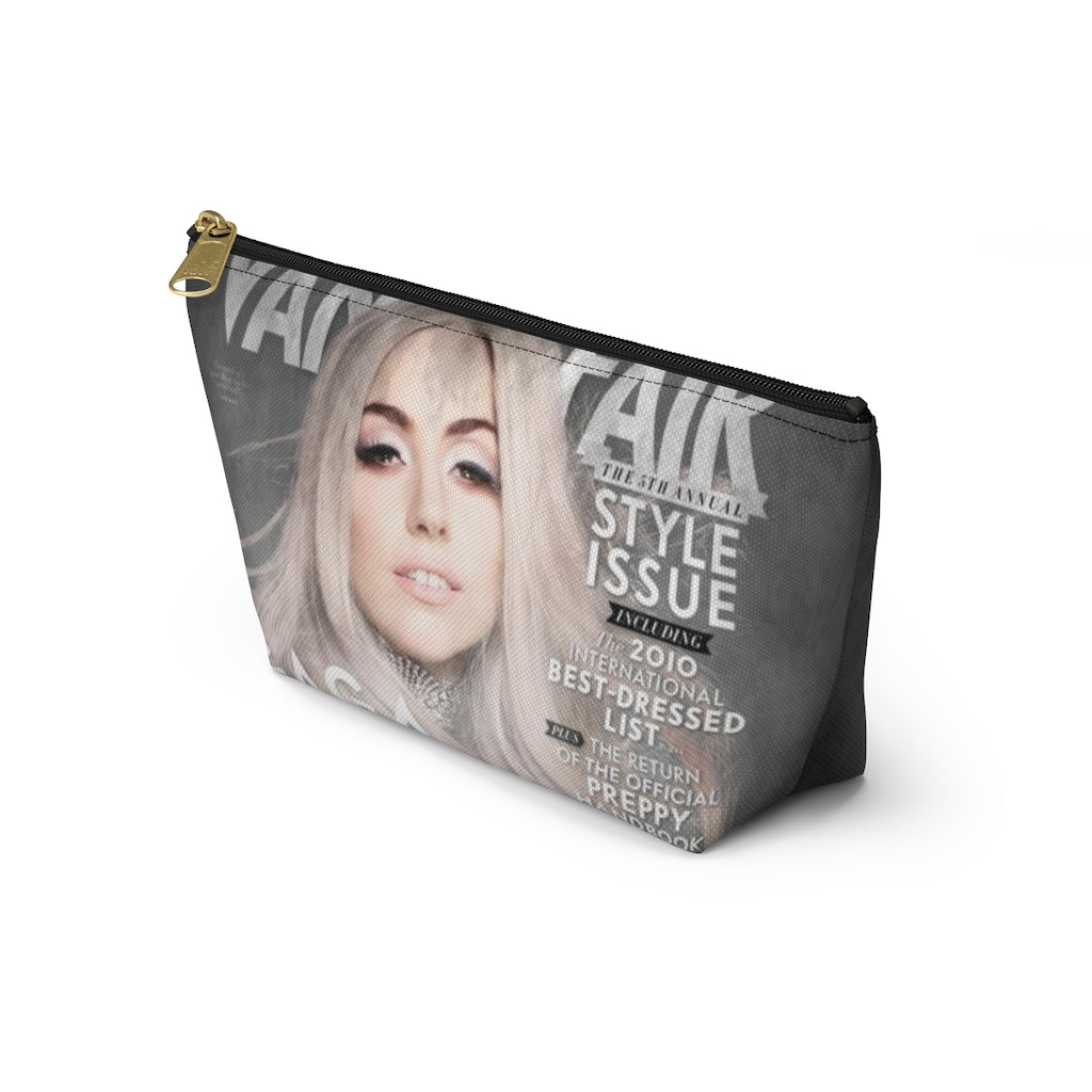 Lady Gaga Cosmetic Pouch w T-bottom, Accessory Pouch, Vanity Fair