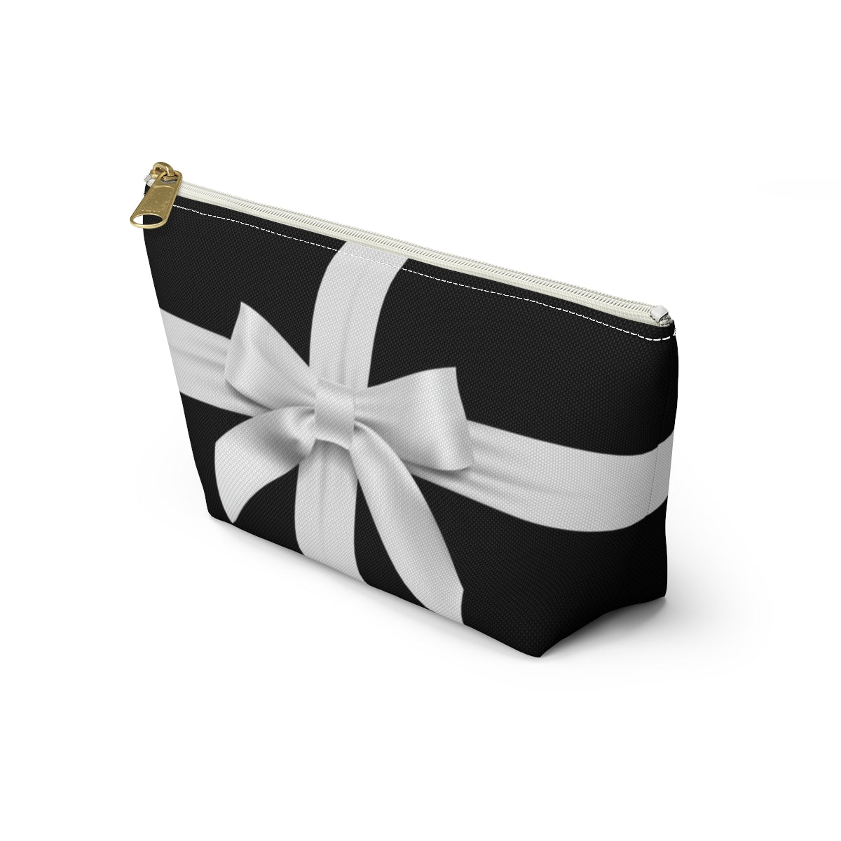 Little Black Box Cosmetic Pouch w T-bottom, Accessory Pouch