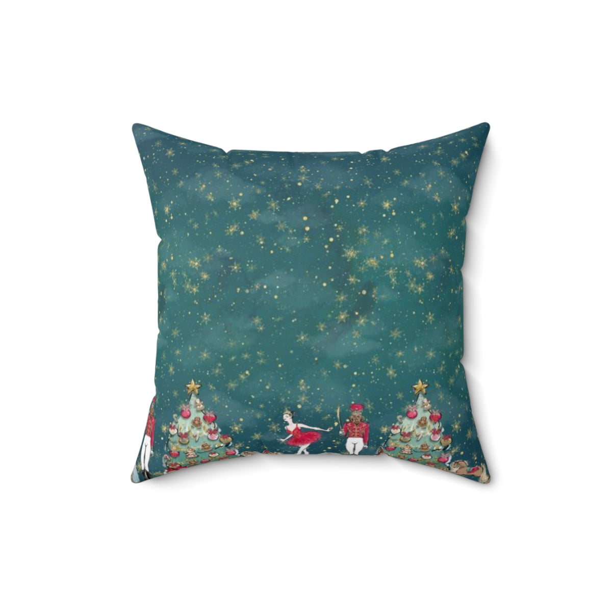 Personalized Nutcracker Ballet Christmas Pillow - Red and Green Merry Christmas