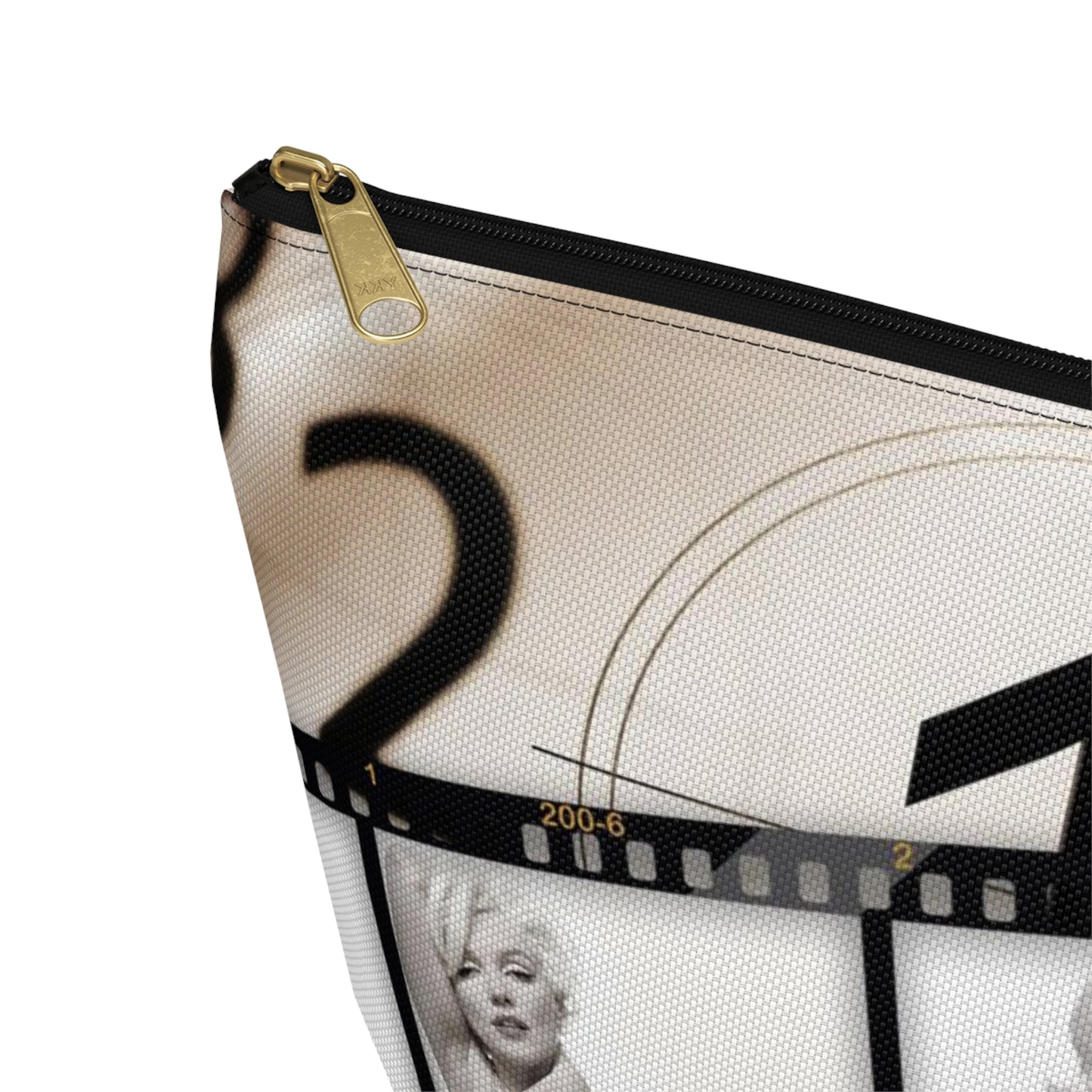 Marilyn Monroe Cosmetic Pouch w T-bottom, Accessory Pouch - Marilyn on Film Makeup Bag