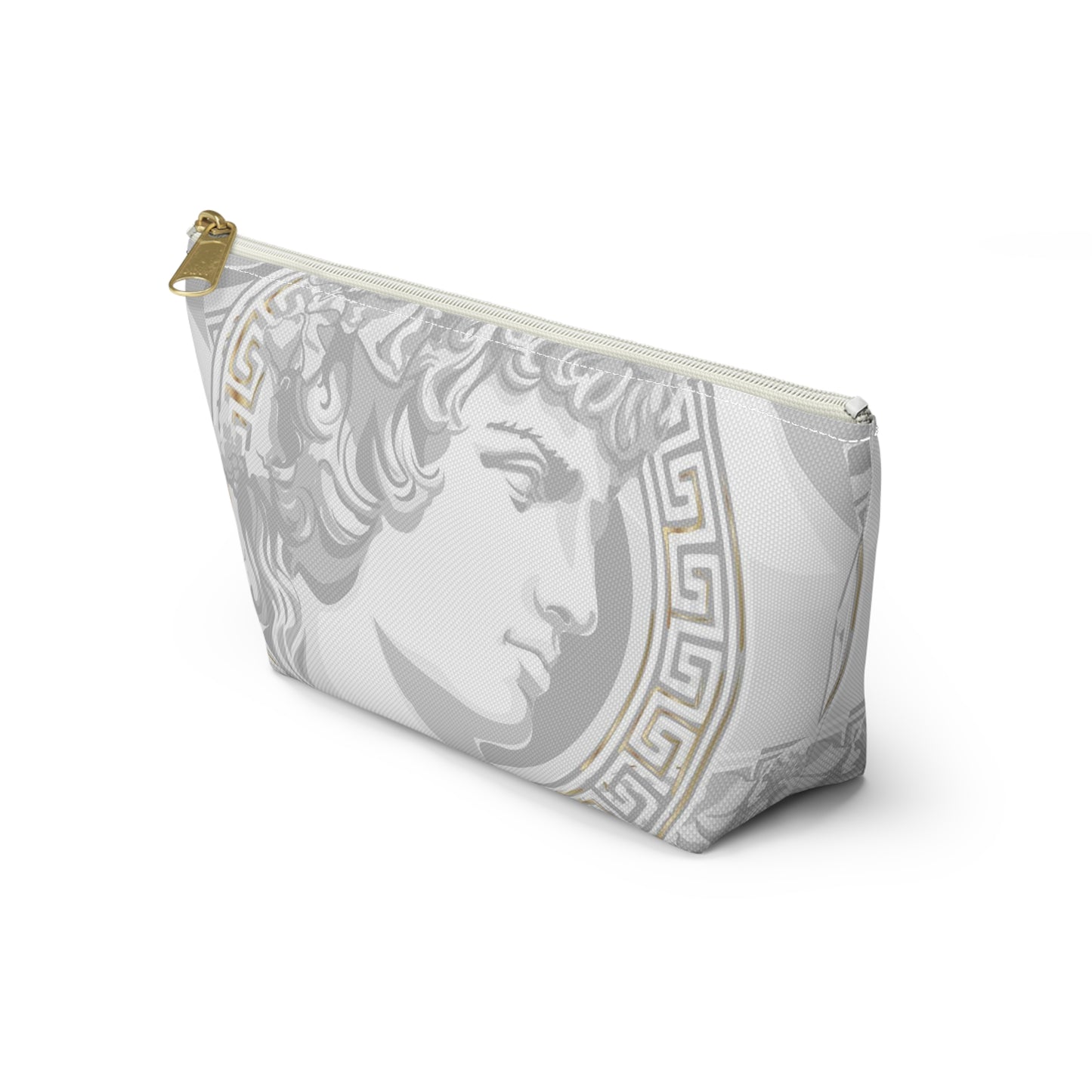 Greek God Antinous Cosmetic Pouch w T-bottom, Accessory Pouch - Greek God Makeup Bag, Roman Empire Cosmetic Pouch