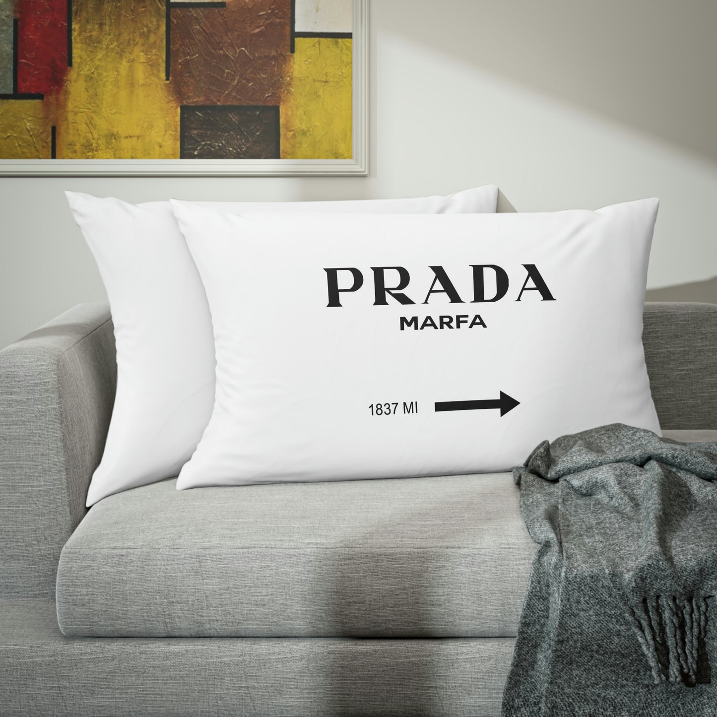 Gossip Girl 1837 MILES to MARFA White Pillow Sham - Custom Designed Pillow Sham - Personalized Pillow Sham - Bed Pillow Covers