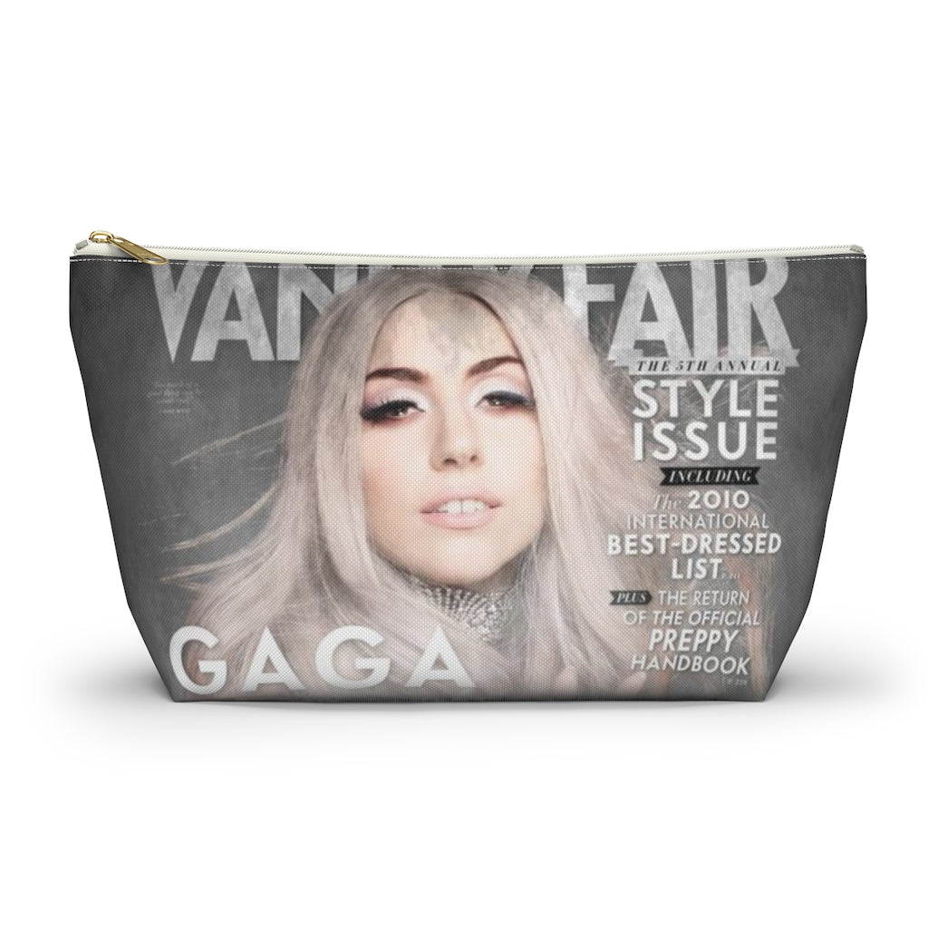 Lady Gaga Cosmetic Pouch w T-bottom, Accessory Pouch, Vanity Fair