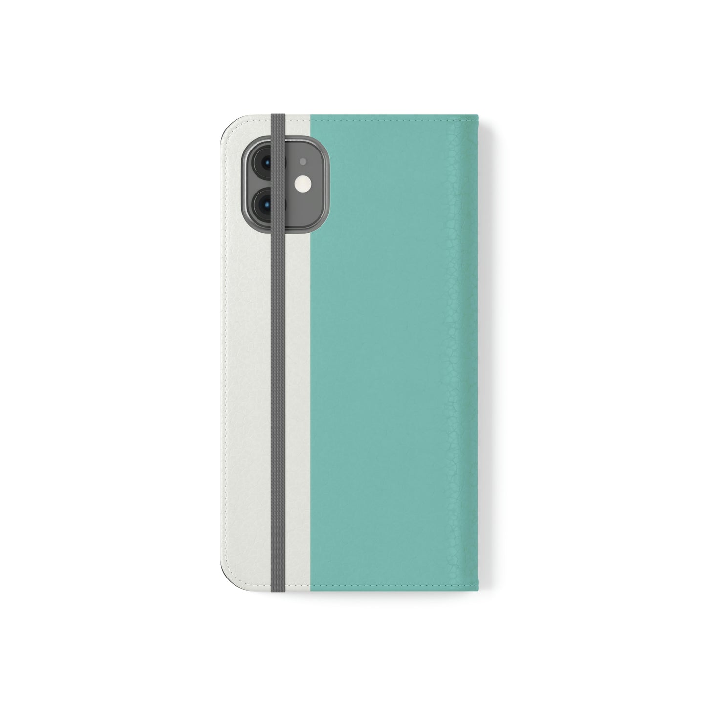 East West Color Block Phone Case, Blue Green Folio Phone Case, Breakfast at Tiffany Inspired Smart Phone Folding Case