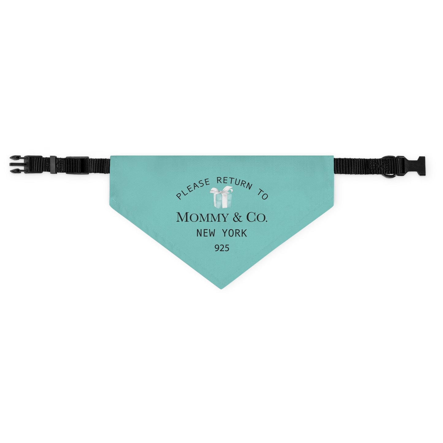 Personalized Little Blue Box Dog Bandana Collar - Please Return to Mommy and Co Pet Collar