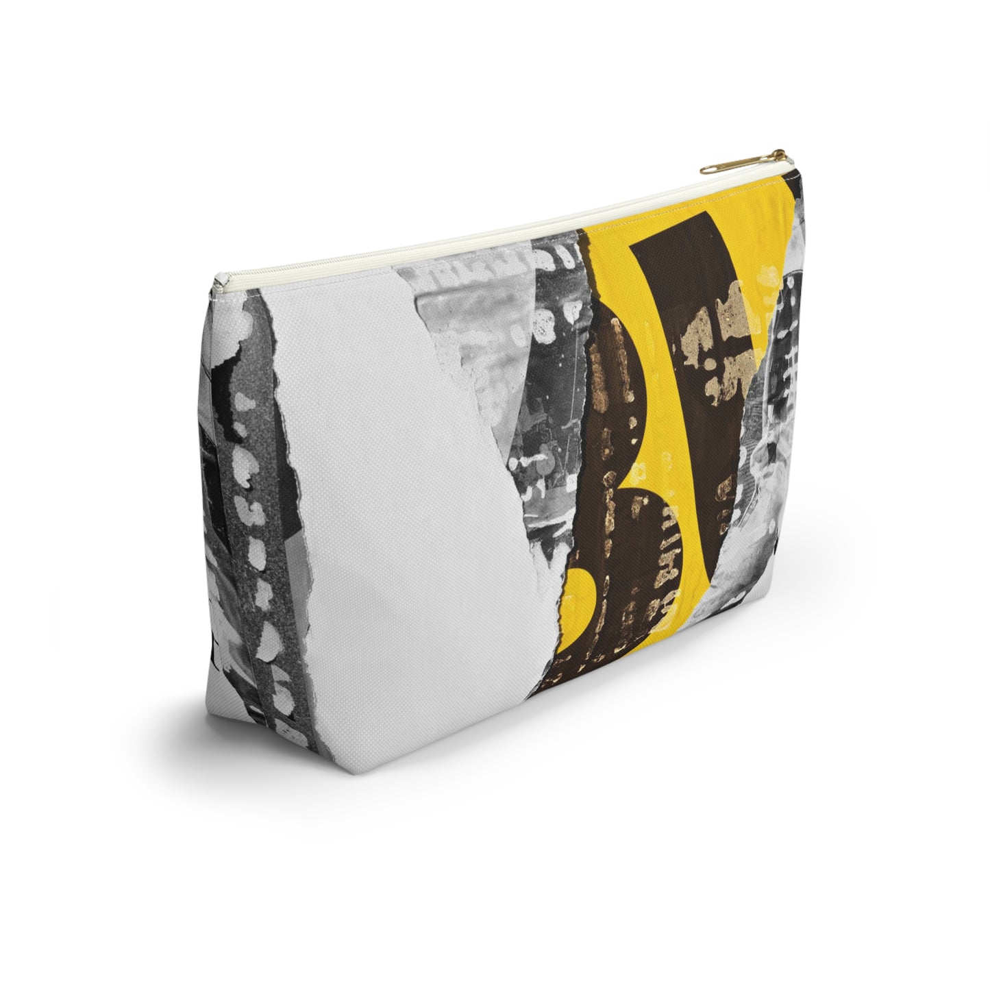 Urban Street Art Cosmetic Pouch w T-bottom, Accessory Pouch - Torn Poster Street Art Makeup Bag - BUS Bag 8