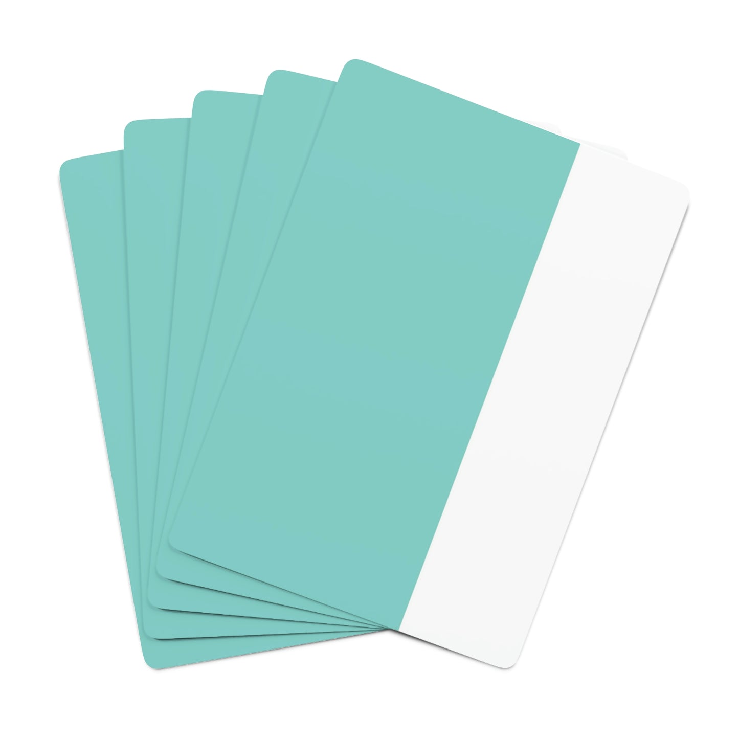 Color Block Poker Cards - Robin Egg Blue Playing Cards - Breakfast at Tiffany Inspired - Your Name & Co.