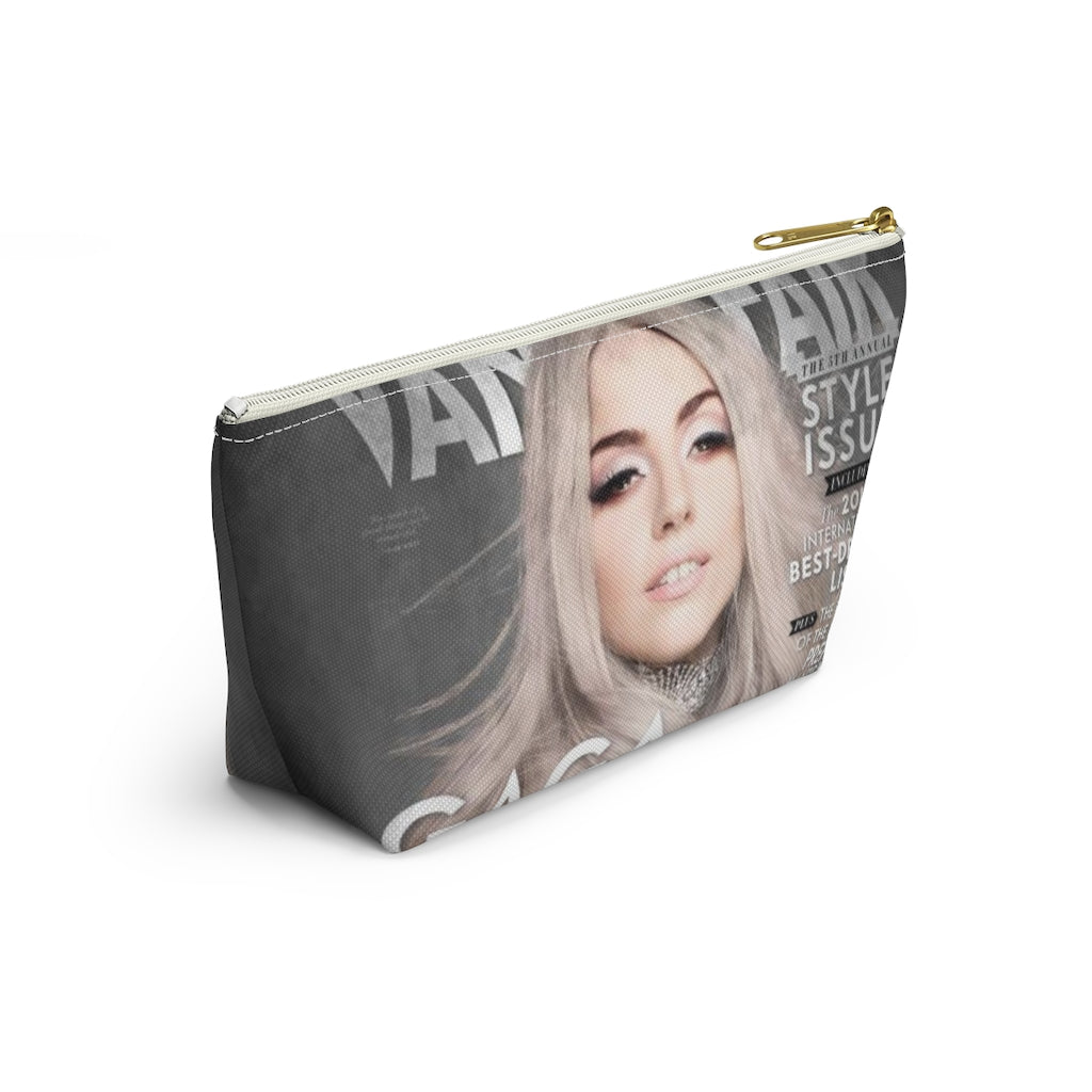 Lady Gaga Cosmetic Pouch w T-bottom, Accessory Pouch, Vanity Fair