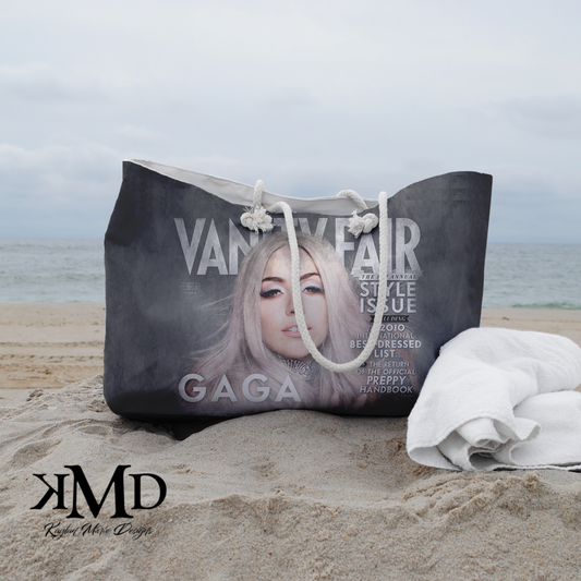 Lady Gaga Tote Bag - Weekender Bag, Rope Tote, Vanity Fair