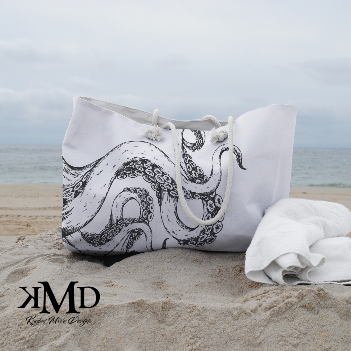 Octopus Tentacle Weekender Bag - Nautical White