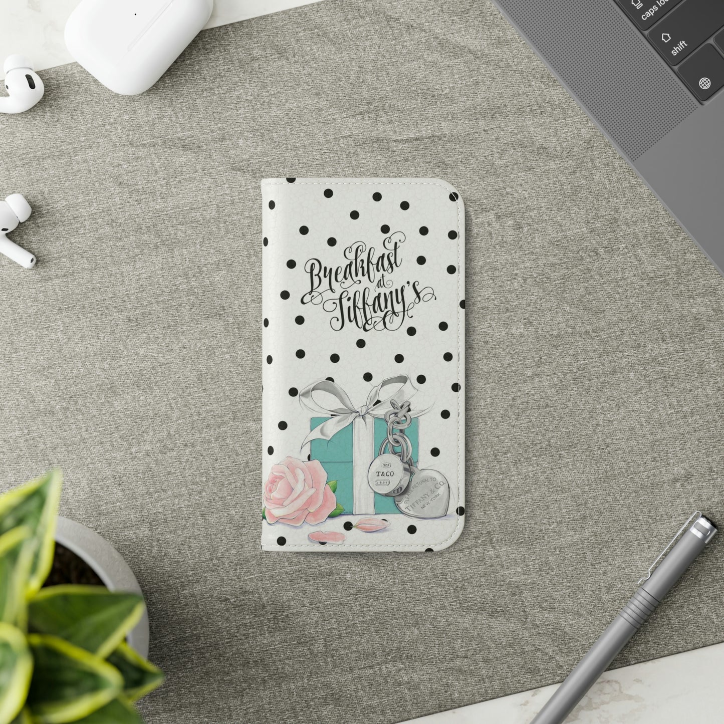 Personalized Breakfast at Tiffany Phone Case, Folio Phone Case, Breakfast at Tiffany Smart Phone Folding Case